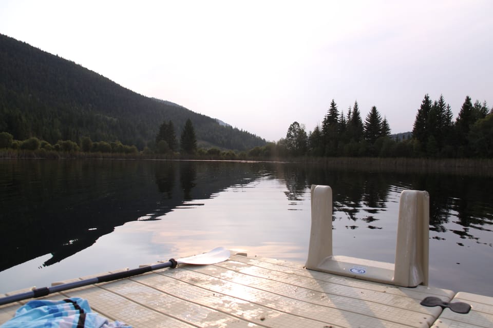 Log Chalet with private lake in the wilderness area Chalet in British Columbia