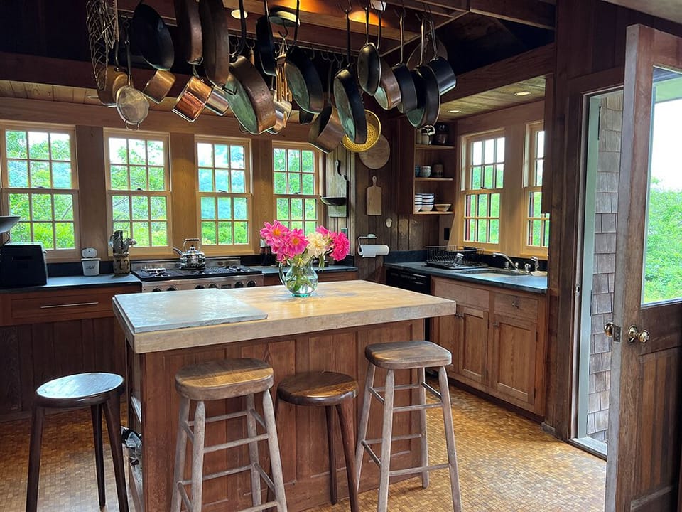 kitchen with center island for cooking and gathering