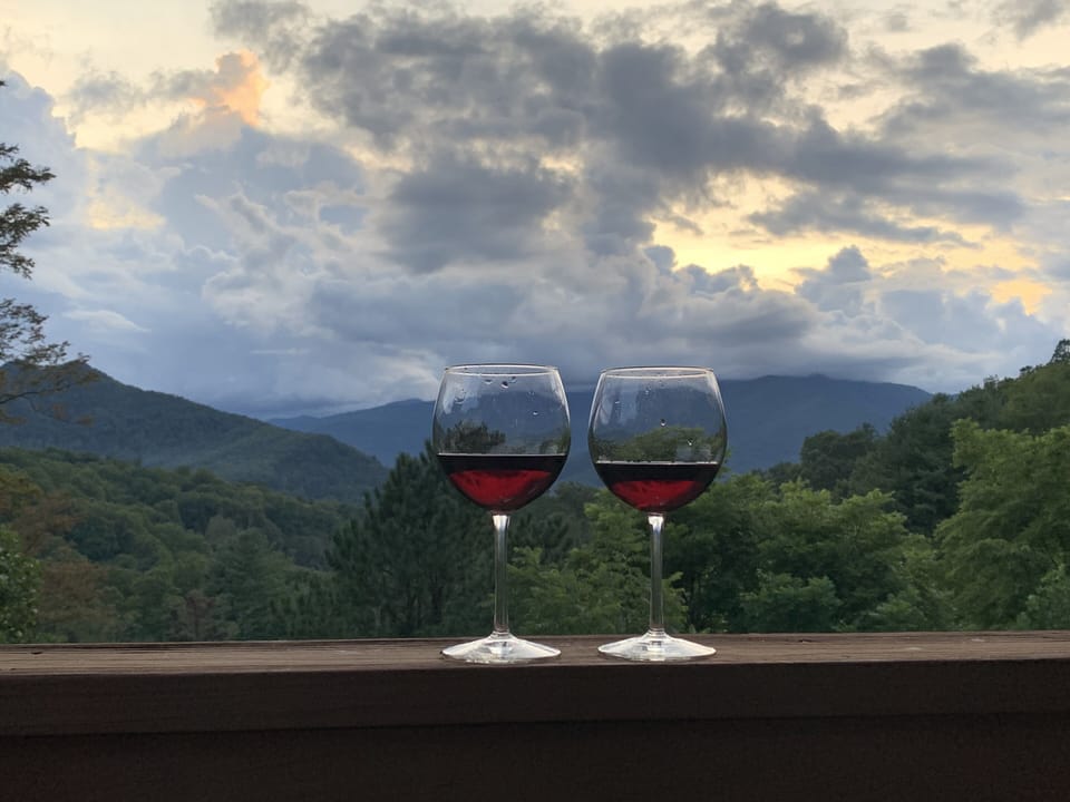 Mountains view from front porch