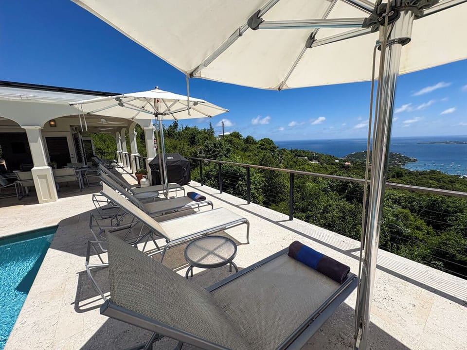 You will enjoy basking in the sunshine, or relaxing under the poolside umbrellas -