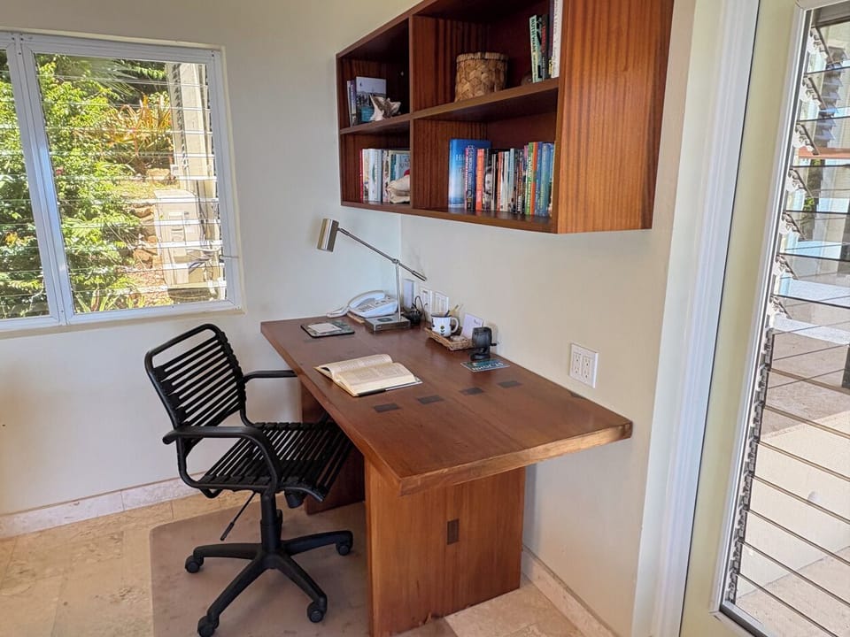 We hope you unplug during your stay but if you have to catch up on email or work remotely, there is a desk in the great room