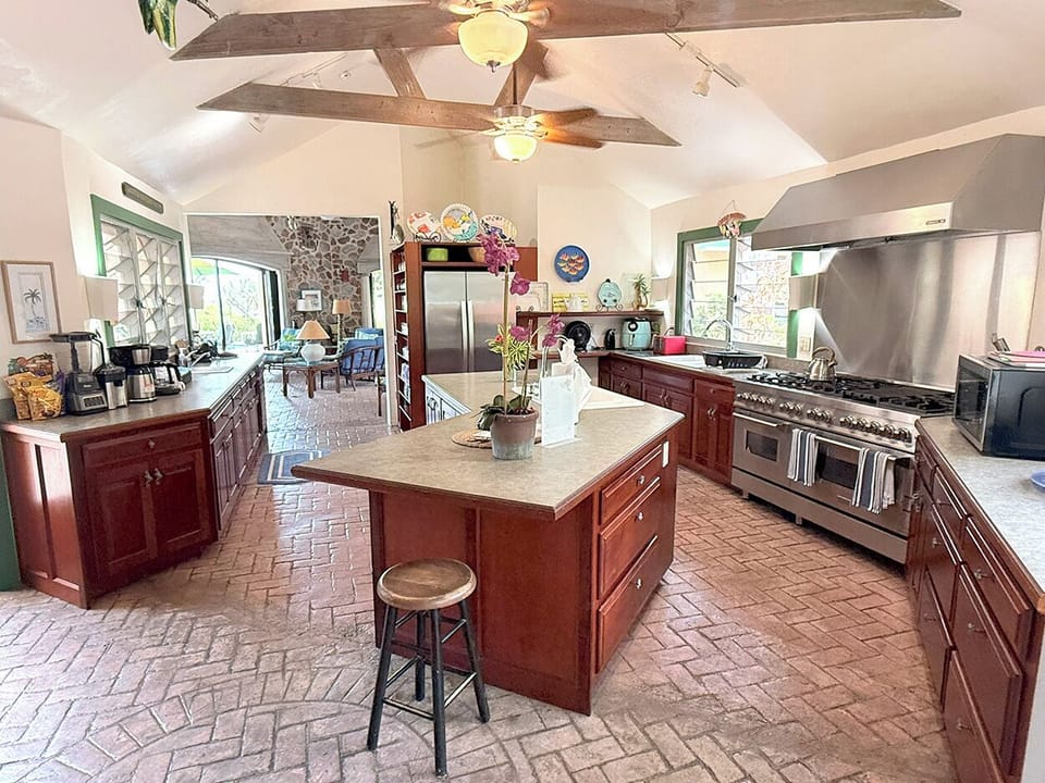 Looking from the kitchen into the great room