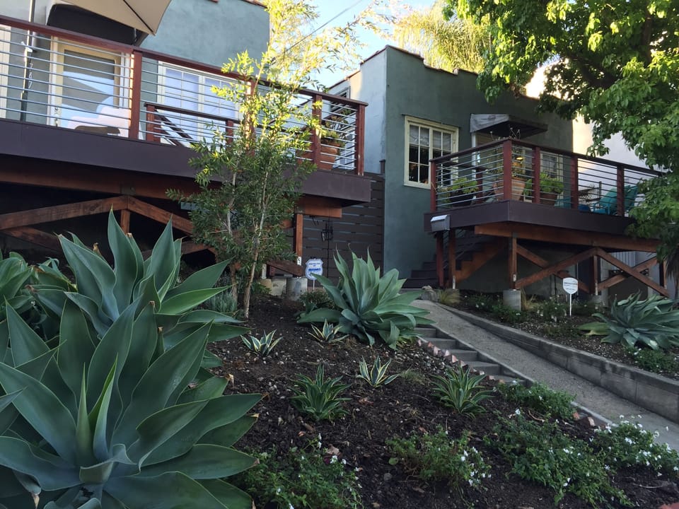 Two completely private separate homes on the same property with no shared walls.