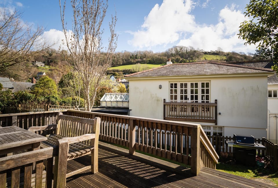 Decked area overlooking the rear garden