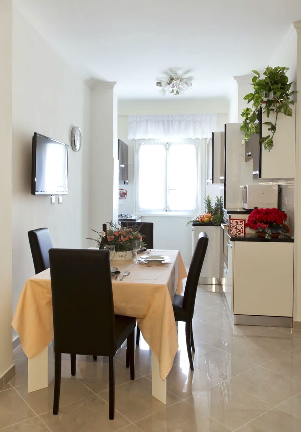 Living room with kitchen