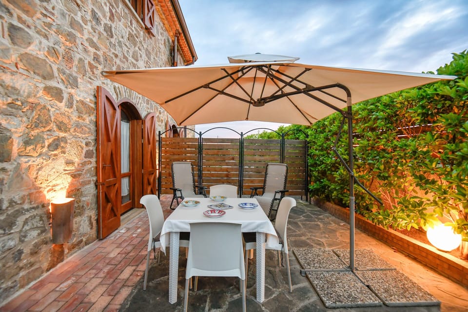 Outdoor patio area ideal for meals or relaxing