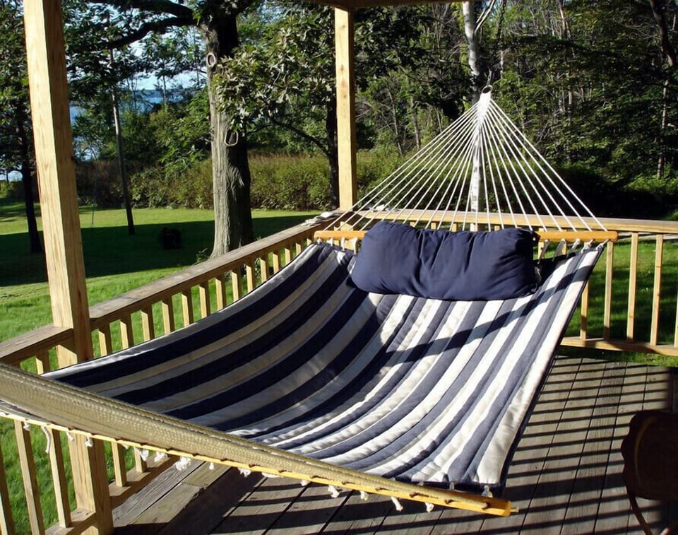 Front porch hammock (one of the great joys of my life)