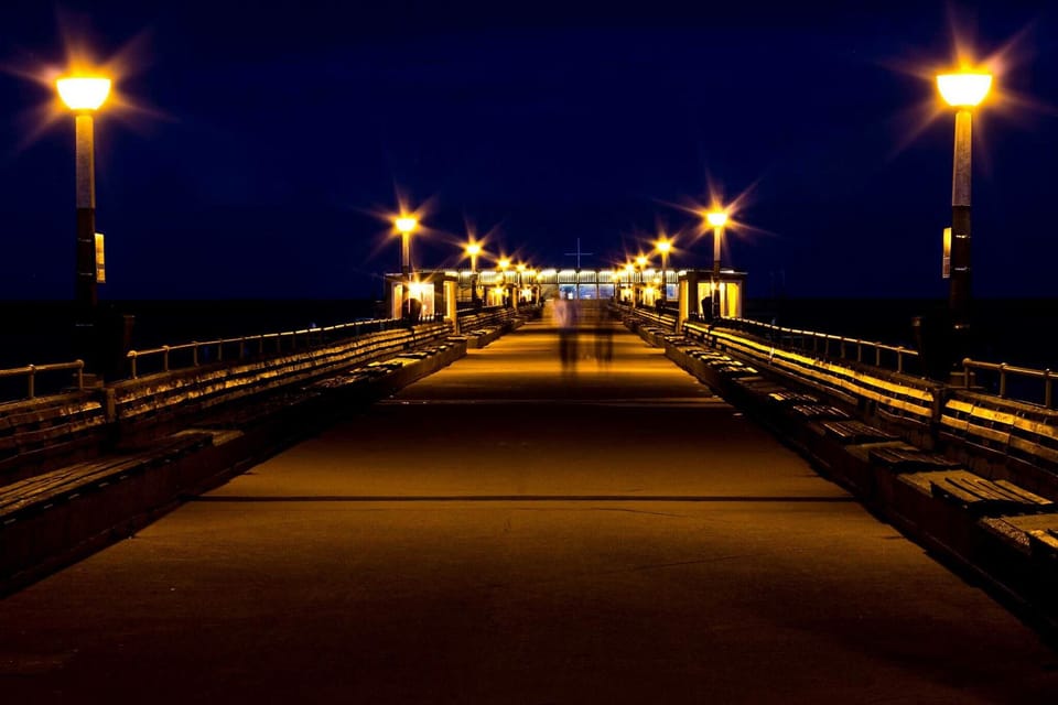 Deal pier at night