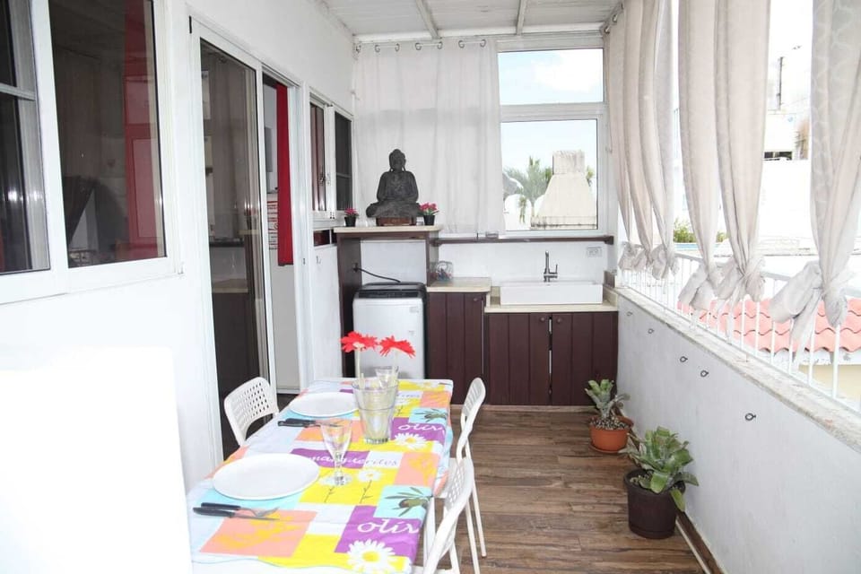 WASH MACHINE AND SINK  IN TERRACE