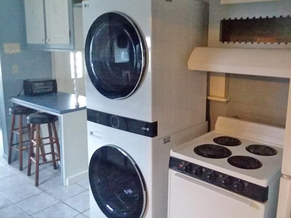 New washer and dryer have been added to the first floor kitchen.