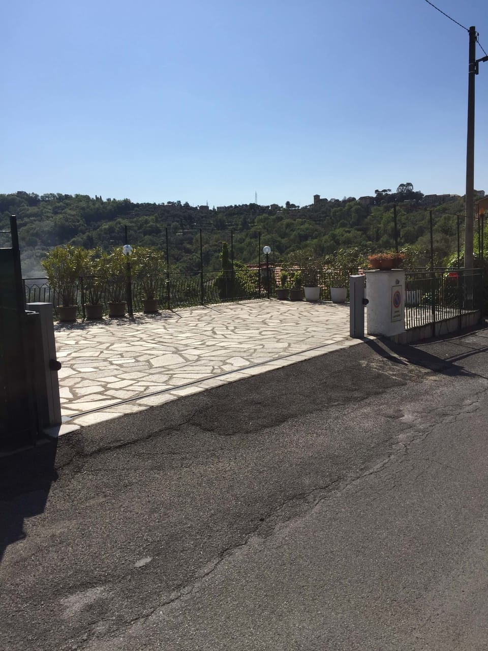 Free parking nearby, car charging station