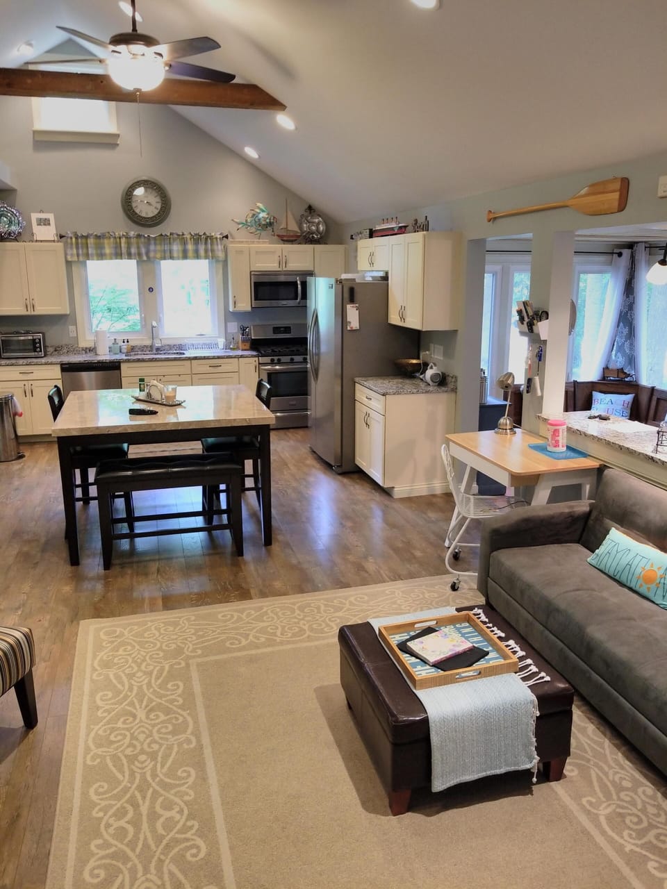 Kitchen opens to family/sitting room