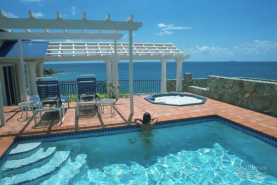 The pool offers splendid privacy