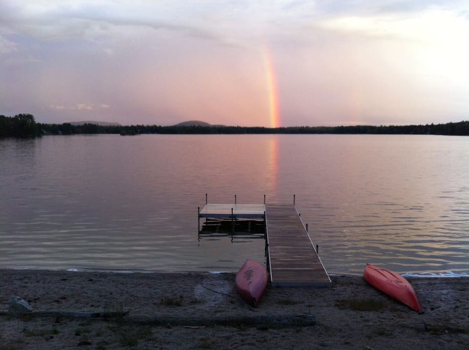 Cool rainbow and the new dock!