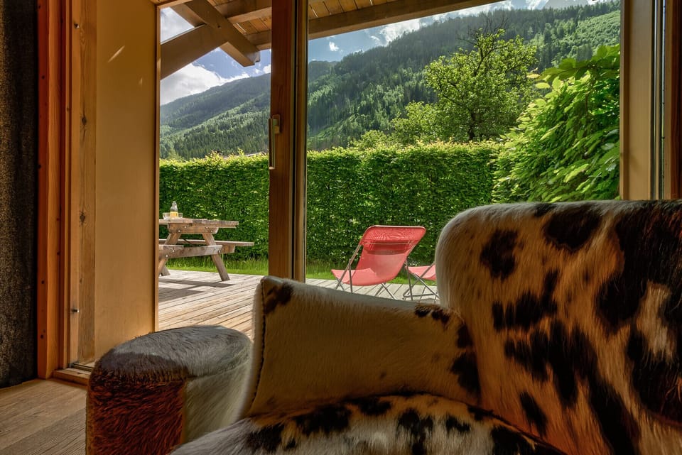 Glass doors onto terrace
