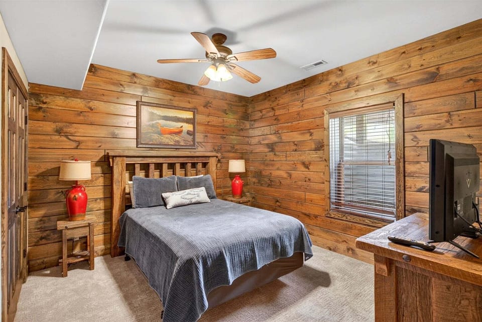 Lower-level queen guest room