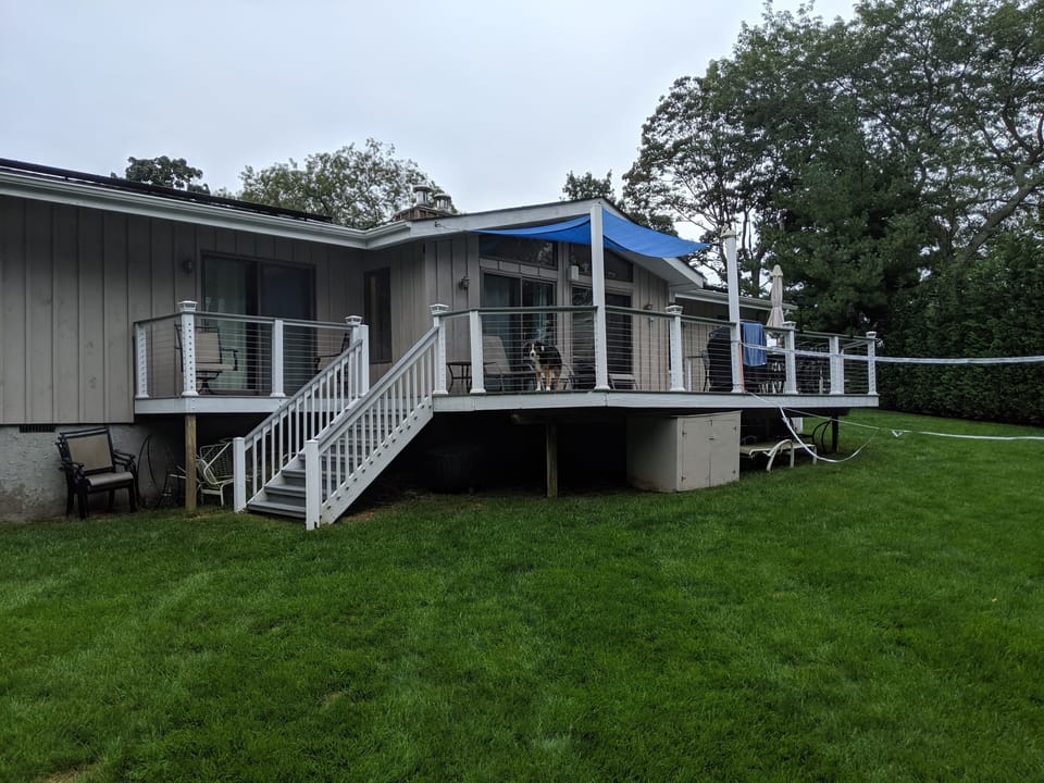 Large private back yard