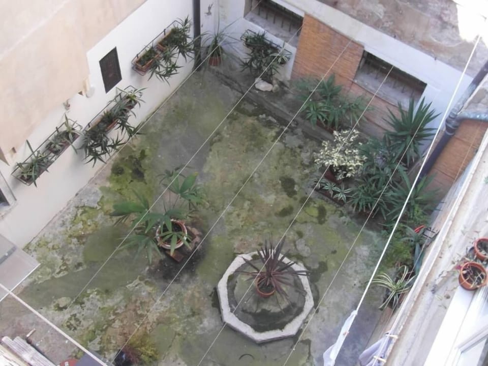 view on a private courtyard