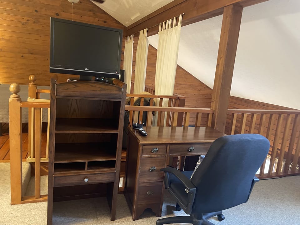 Continue your office/school work here! Desk in upstairs bedroom. 