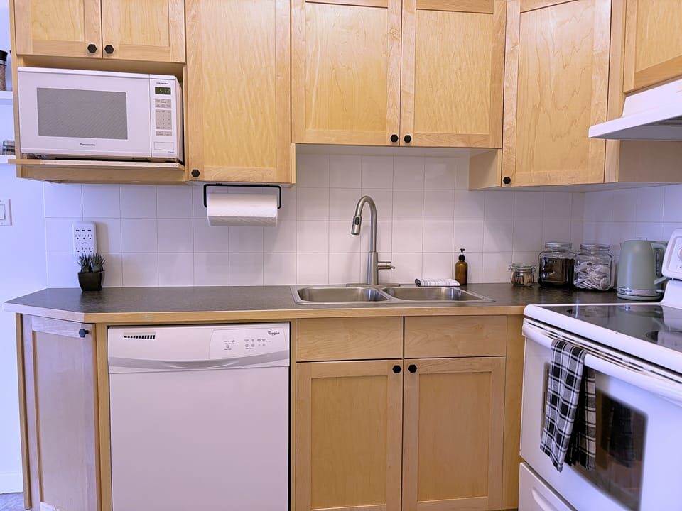Fully-equipped kitchen for your use during your stay