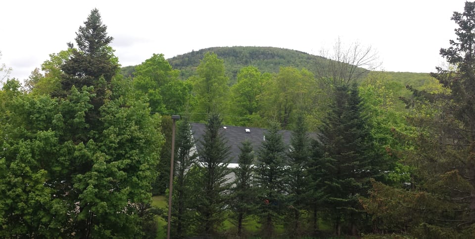 Mountain views from the balcony. 