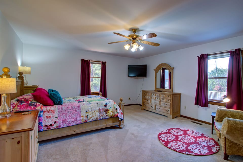 Large Master Room with TV.