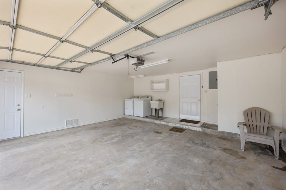 Washer and Dryer in the 2 car Garage