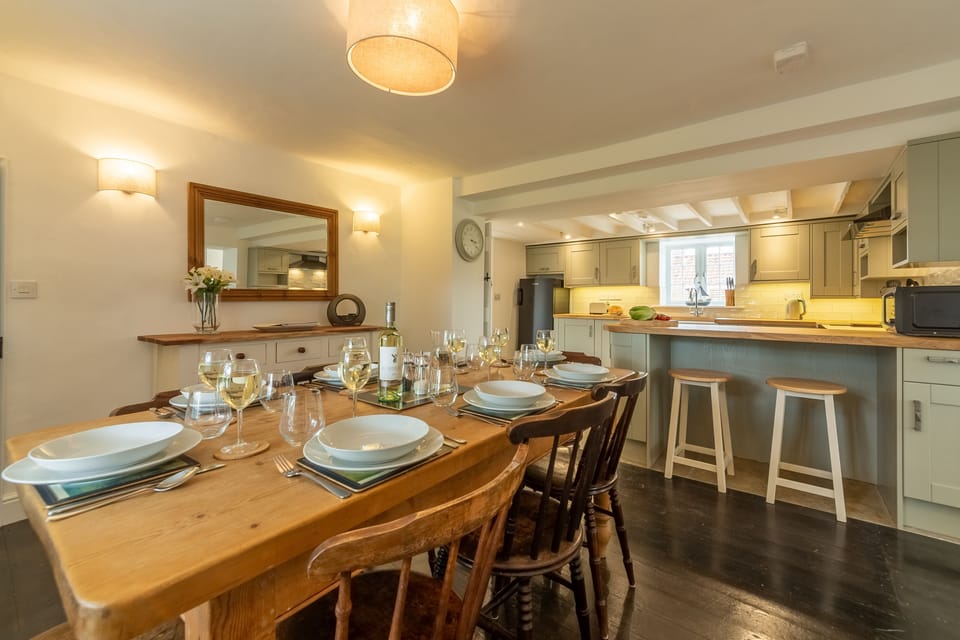 Old Posting, Brancaster Staithe: From the dining area to the kitchen