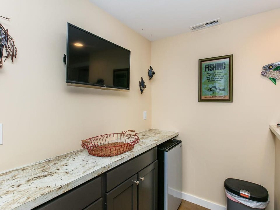 Bar area also has a TV and 2nd mini fridge.  