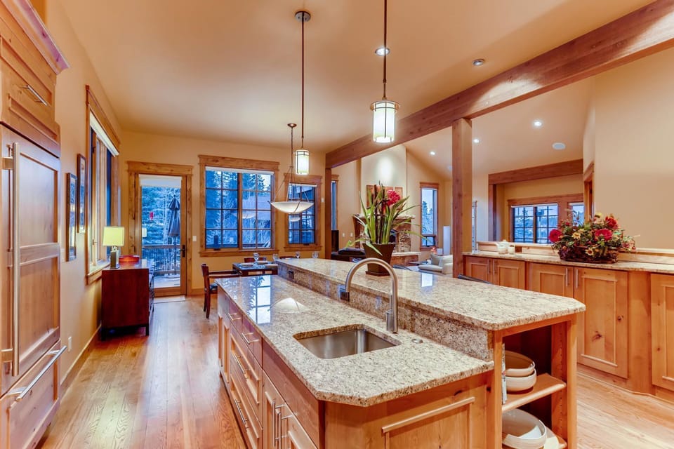 Kitchen, Open Concept to Dining Room and Living Room