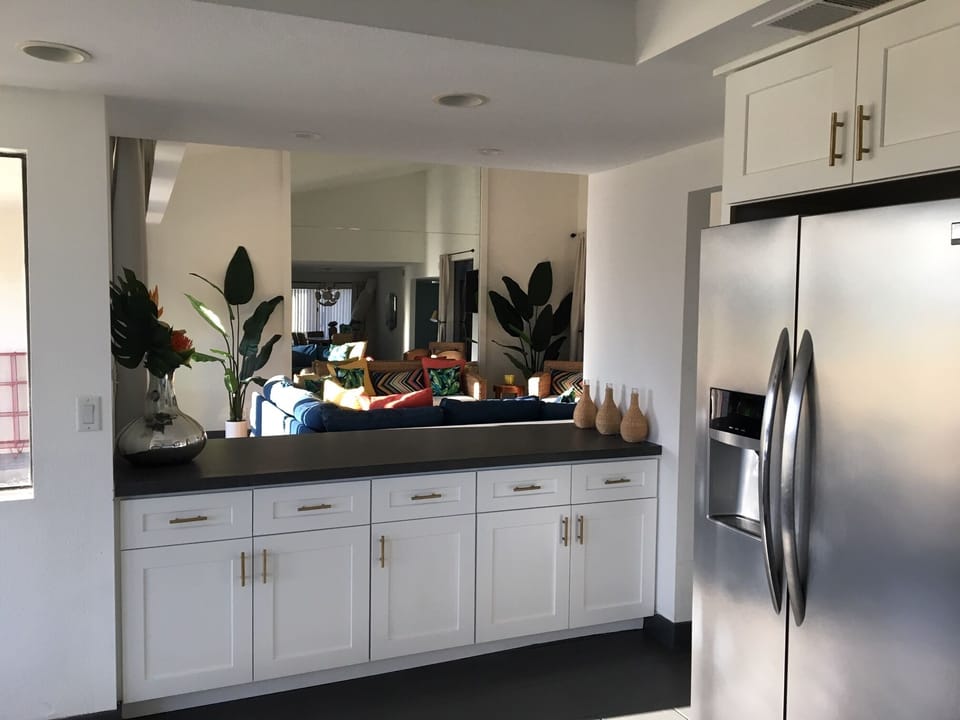 View from Kitchen into Living Room
