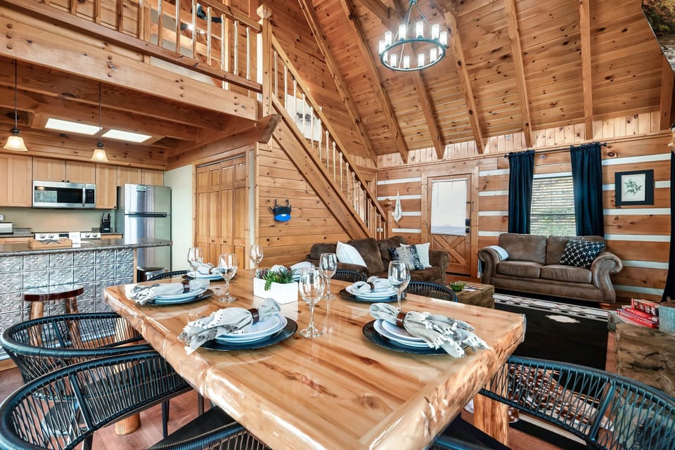 Dinning table and kitchen area