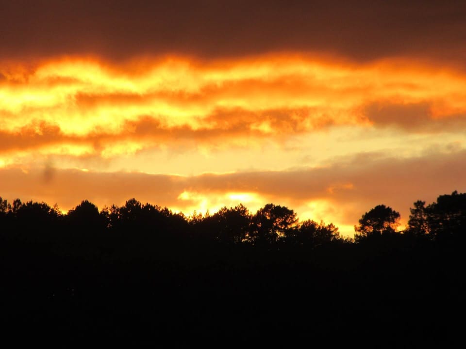 coucher de soleil vu de l'espace balnéo
