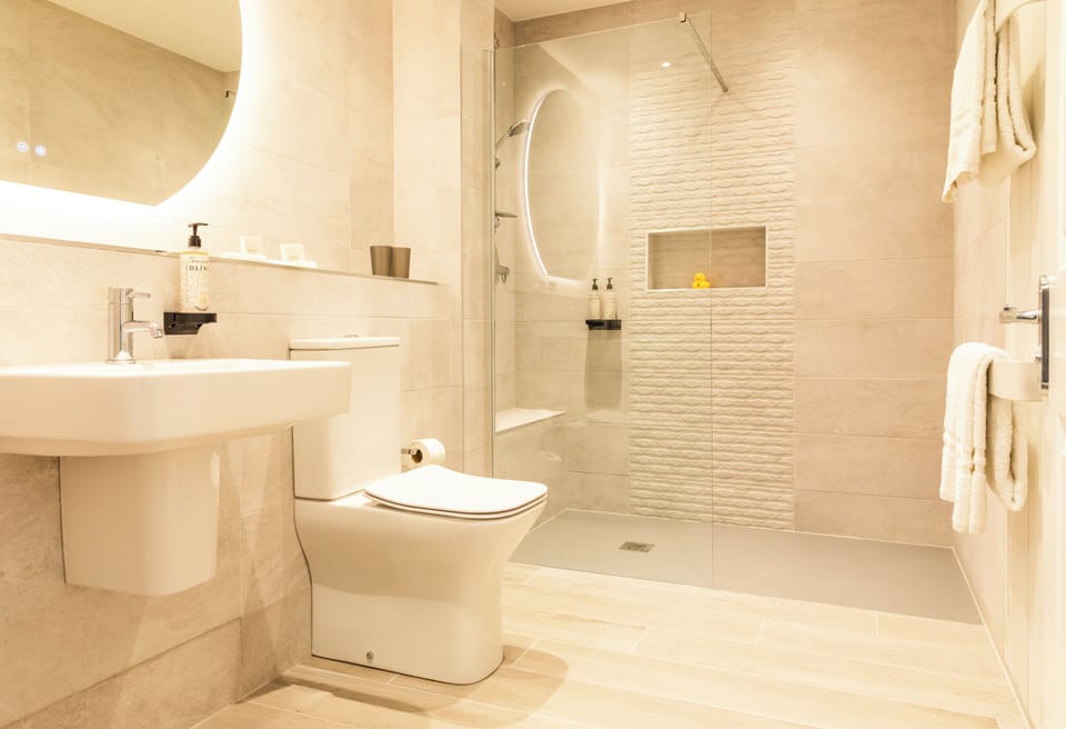 Executive Suite | Bathroom | Free toiletries, hair dryer, towels, soap