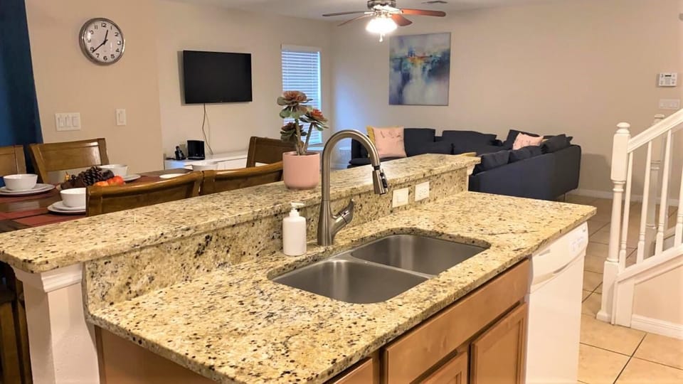 Kitchen with granite counter top