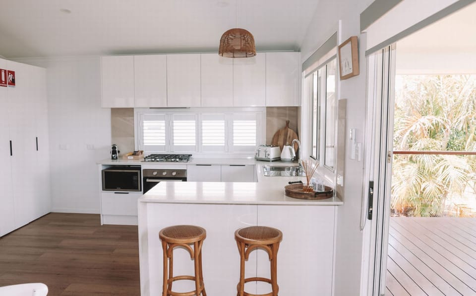 One Bedroom Waterfront Villa | Private kitchen | Espresso maker, coffee/tea maker, full-size fridge, microwave
