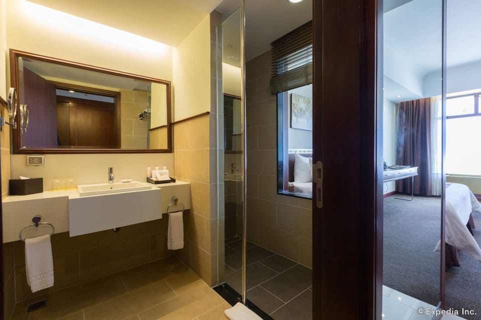 Deluxe Double Room | Bathroom | Shower, free toiletries, hair dryer, slippers