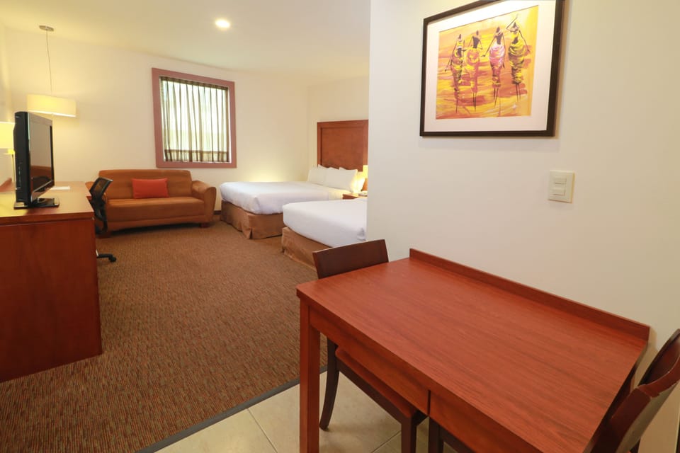Studio Suite, 2 Double Beds, Kitchen | Premium bedding, in-room safe, desk, iron/ironing board