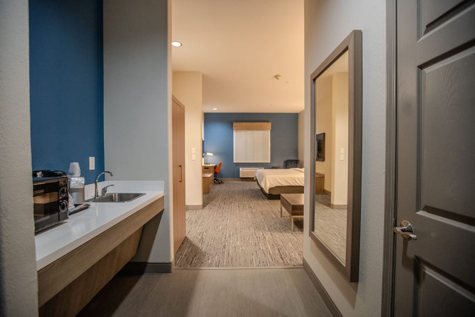 Standard Room, 1 King Bed, Accessible (Communication, Roll-In Shower) | Desk, soundproofing, iron/ironing board, cribs (free)