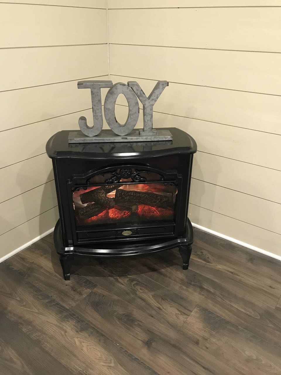 Electric heater to keep you warm during winter or for ambiance anytime.