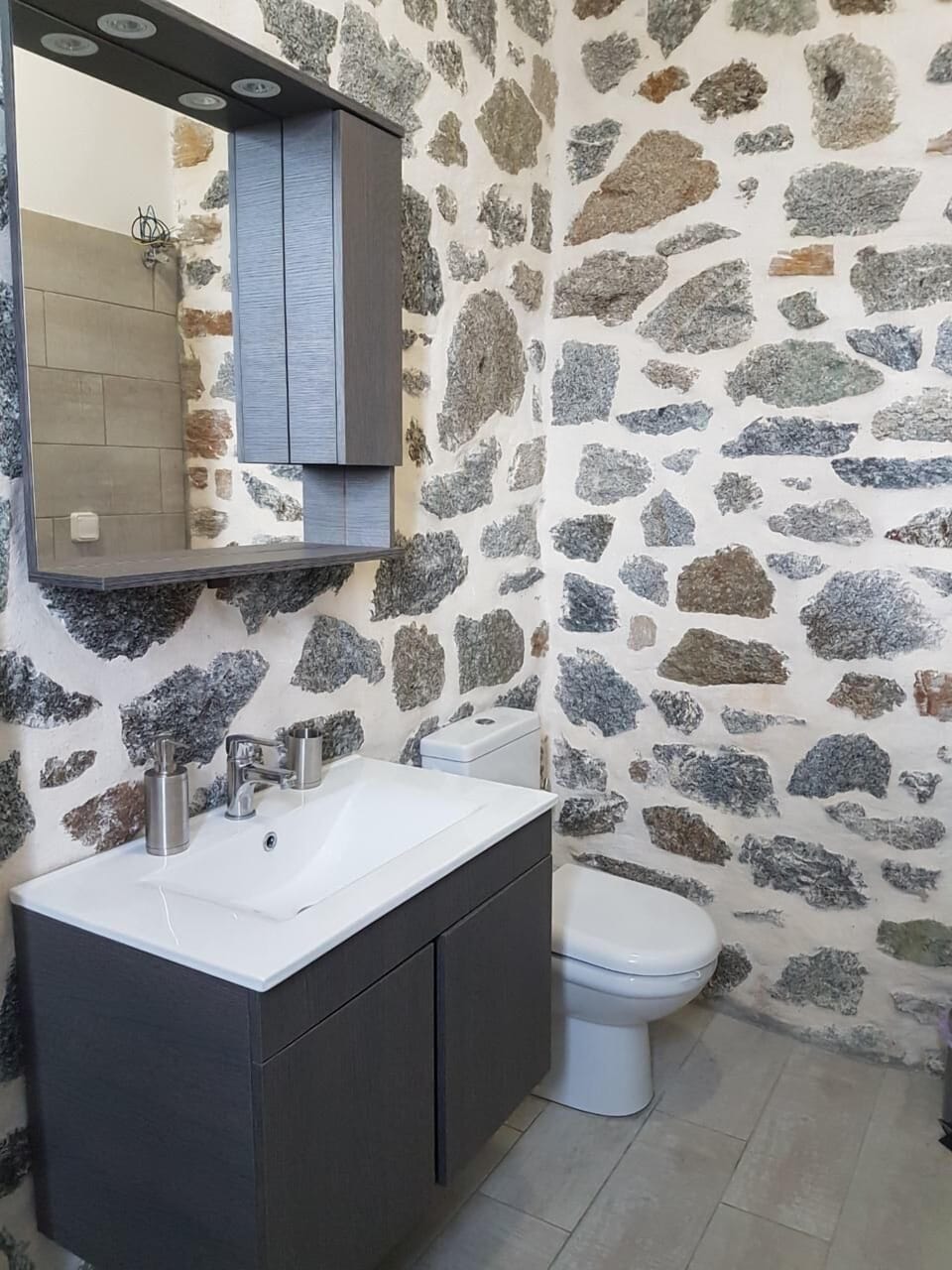 House, 1 Bedroom (Ariadni) | Bathroom | Bathtub, hair dryer, towels