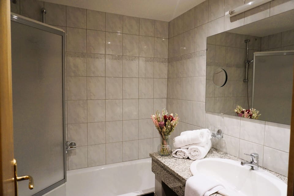 Hair dryer, towels