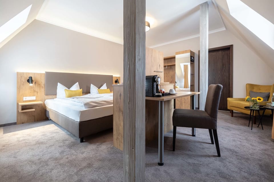 Comfort Double Room (2 Adults & 1 Child) | In-room safe, desk, laptop workspace, blackout drapes