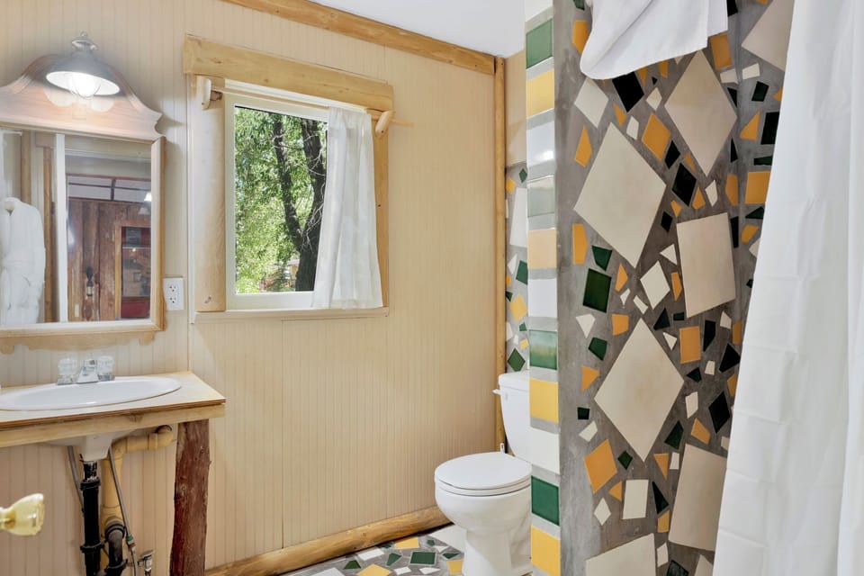 Cabin, Multiple Beds, Patio, Mountain View (100) | Bathroom | Designer toiletries, towels, toilet paper