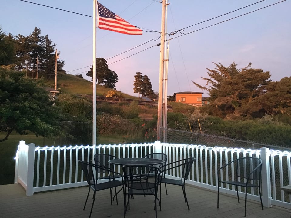 Front yard, front deck