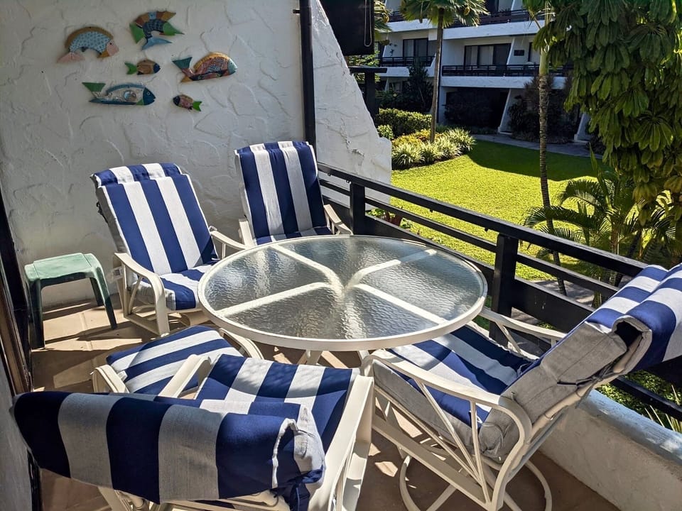 Patio area for meals or relaxing.