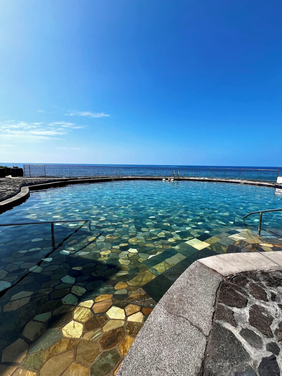 Saltwater pool with an ocean view!