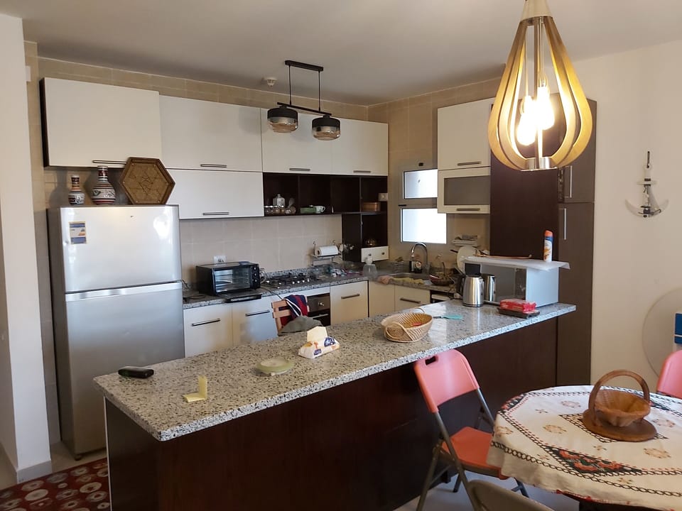 the kitchenette 