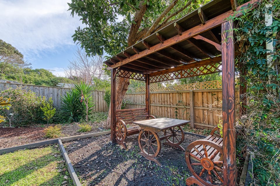 Pergola in the backyard