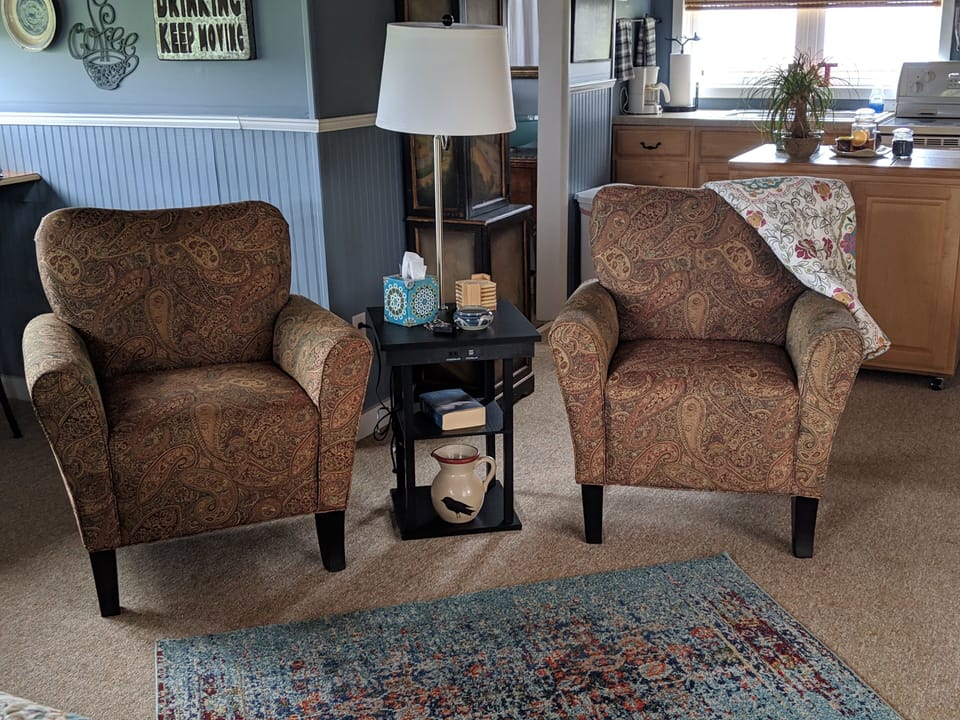 A quiet reading nook.